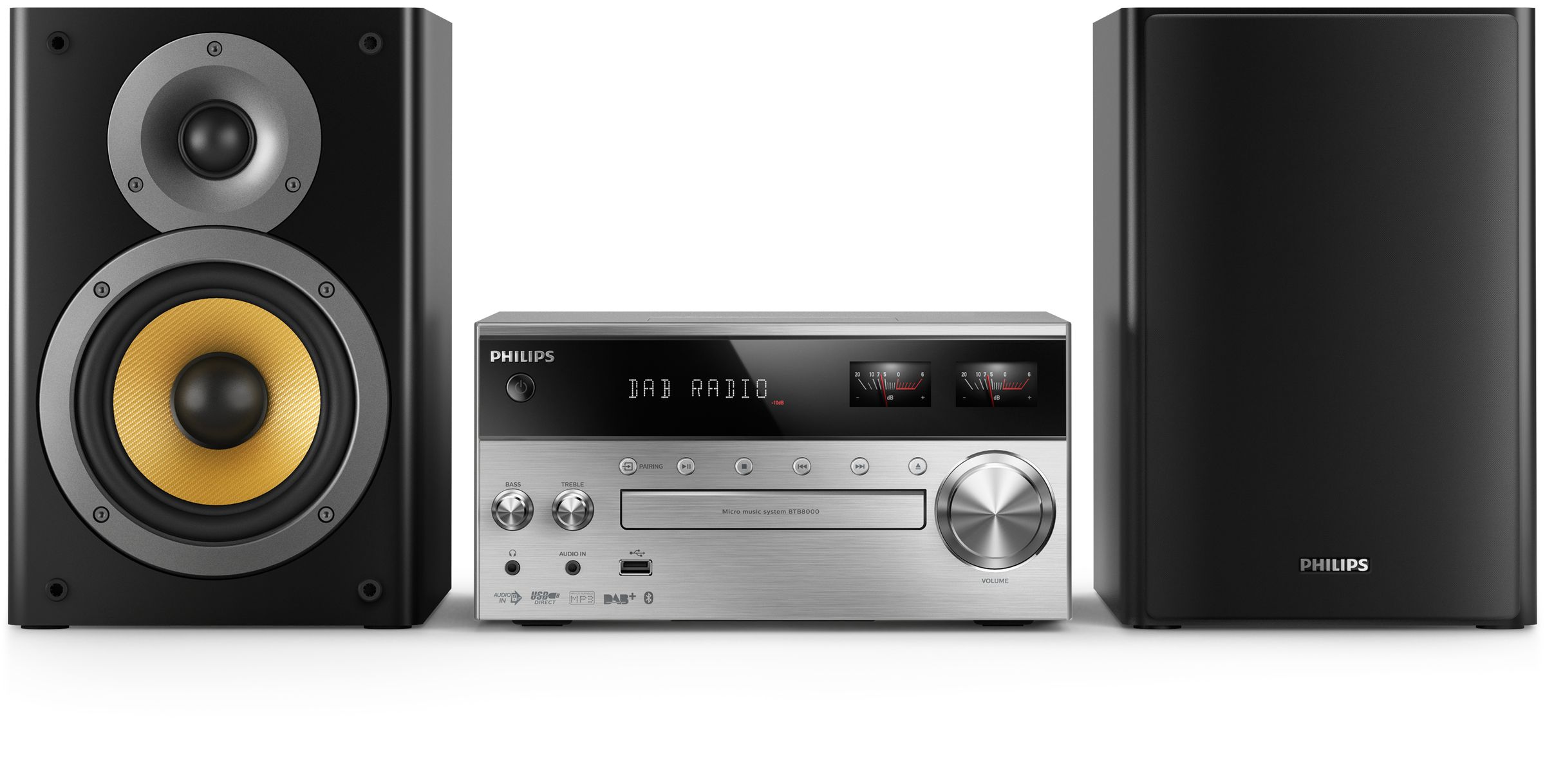 Philips Micro music system BTB8000 Bluetooth USB port for play/charging DAB+