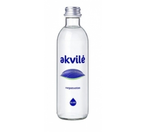 Mineralinis vanduo Akvilė, negazuotas, stikle, 0.33 l (15vnt.)(kaina nurodyta su užstatu už tarą)