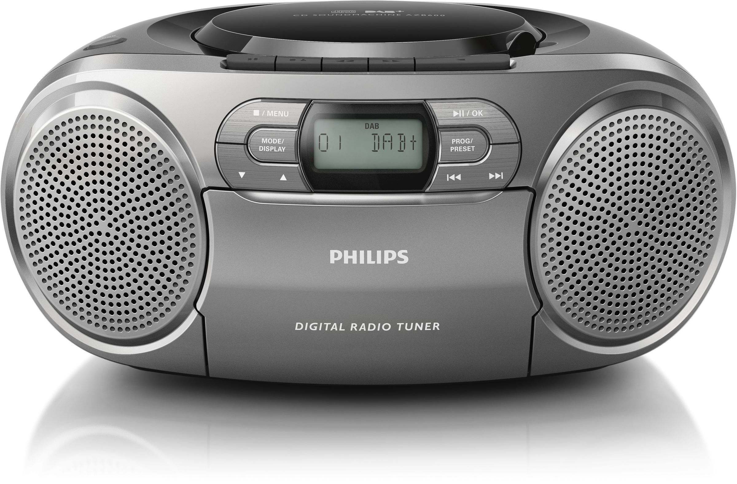 Philips CD Soundmachine AZB600 DAB CD cassette with Dynamic Bass Boost.