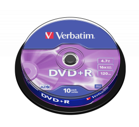 Verbatim 43498 DVD+R AZO 4.7GB 16X Matt Silver Surface diskai (10 vnt pakuotėje)