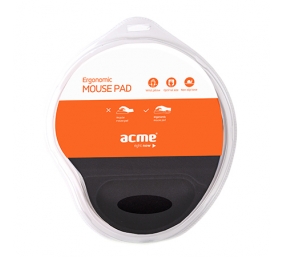 Acme Ergonomic mouse pad Black, 220 x 250 x 25 mm