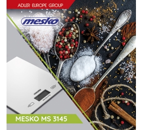 Mesko | Kitchen Scales | MS 3145 | Maximum weight (capacity) 5 kg | Graduation 1 g | Display type LCD | Silver