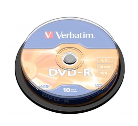 Verbatim 43523 DVD-R AZO 4.7GB 16X Matt Silver Surface diskai (10 vnt pakuotėje)