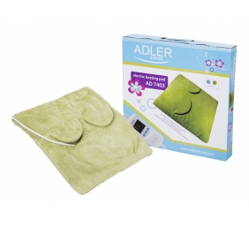 Adler | Electric heating pad | AD 7403 | Number of heating levels 2 | Number of persons 1 | Washable | Remote control | Grey