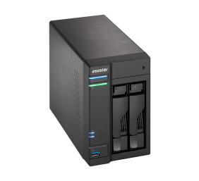 Asus Asustor Tower NAS AS6302T up to 2 HDD/SSD, Intel Celeron Dual-Core, J3355, Processor frequency 2 GHz, 2 GB, DDR3L, Black