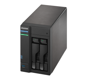 Asus Asustor Tower NAS AS6302T up to 2 HDD/SSD, Intel Celeron Dual-Core, J3355, Processor frequency 2 GHz, 2 GB, DDR3L, Black
