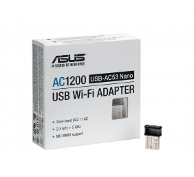 Asus | USB-AC53 NANO AC1200 Dual-band USB MU-MIMO Wi-Fi Adapter | 2.4GHz/5GHz | 36 month(s)