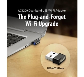 Asus | USB-AC53 NANO AC1200 Dual-band USB MU-MIMO Wi-Fi Adapter | 2.4GHz/5GHz | 36 month(s)