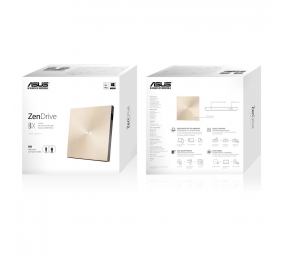 Asus | ZenDrive U9M | Interface USB 2.0 | DVD±RW | CD read speed 24 x | CD write speed 24 x | Gold