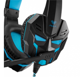 Aula 3.5 mm, Prime Basic Gaming Headset, Black/blue, Built-in microphone