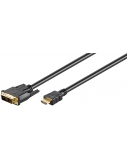 Goobay | Black | DVI-D male Single-Link (18+1 pin) | HDMI male (type A) | HDMI to DVI-D | 1.5 m