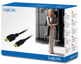Logilink | HDMI to Mini HDMI High Speed | Black | HDMI male (type A) | Mini-HDMI (Type C) male | HDMI to HDMI | 1 m