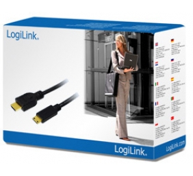 Logilink | HDMI to Mini HDMI High Speed | Black | HDMI male (type A) | Mini-HDMI (Type C) male | HDMI to HDMI | 1 m