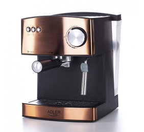 Adler | Espresso coffee machine | AD 4404cr | Pump pressure 15 bar | Built-in milk frother | Semi-automatic | 850 W | Cooper/ black