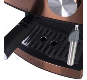 Adler | Espresso coffee machine | AD 4404cr | Pump pressure 15 bar | Built-in milk frother | Semi-automatic | 850 W | Cooper/ black