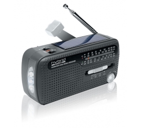 Muse | Radio Power supply by dynamo and solar | MH-07DS | Black