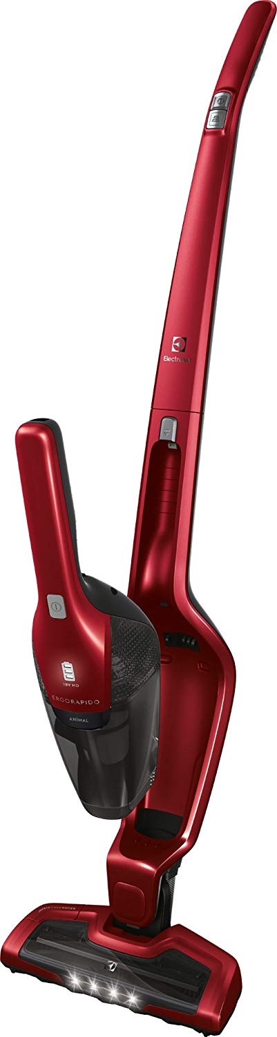 Electrolux Ergorapido 2 in 1 vacuum cleaner EER7ANIMAL Battery warranty 24 month(s), Handstick 2in1, Red, 0.5 L, 79 dB, Cordless, 18 V, 45 min