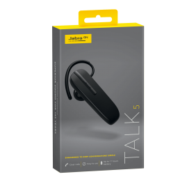 Talk 5 | In-ear/Ear-hook | Hands free device | 9.7 g | Black | 54.3 cm | 25.5 cm | Volume control | 16.3 cm