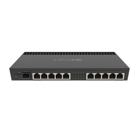 Mikrotik Wired Ethernet Router RB4011iGS+RM, Quad-core 1.4Ghz CPU, 1GB RAM, 512 MB, 1xSFP+, 1xSerial console port, PCB Temperature and Voltage Monitor, IP20, Cage and Desktop Case with Rack Ears, RouterOS L5 | Enthernet Router | RB4011iGS+RM | No Wi-Fi | 