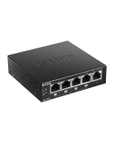 D-Link Switch DGS-1005P Unmanaged, Desktop, 1 Gbps (RJ-45) ports quantity 5, PoE ports quantity 4, Power supply type External
