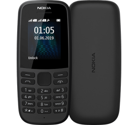 Nokia 105 (2019) TA-1174 Black, 1.77 ", TFT, 120 x 160 pixels, 4 MB, 4 MB, Dual SIM, USB version microUSB