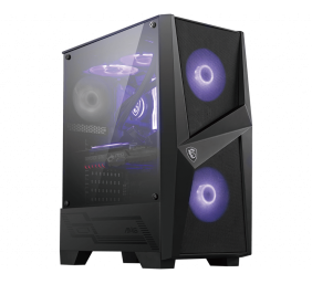 MSI MAG FORGE 100M PC Case, Mid-Tower, USB 3.2, Black | MSI | MAG FORGE 100M | ATX | Black