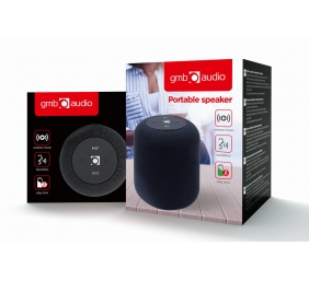 Gembird SPK-BT-15-BK Portable Bluetooth speaker, Wireless, 5 W, 1200 mAh, Black | Gembird