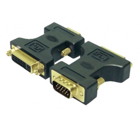 LogiLink® DVI Adapter DVI-I female - VGA DSUB male  | Logilink | Vga to dvi adapter | Black | HD DSUB 15-pin male | DVI-D (24+5) female