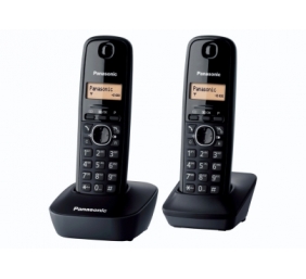 Panasonic | Cordless | KX-TG1612FXH | Built-in display | Caller ID | Black | Conference call | Phonebook capacity 50 entries | Wireless connection