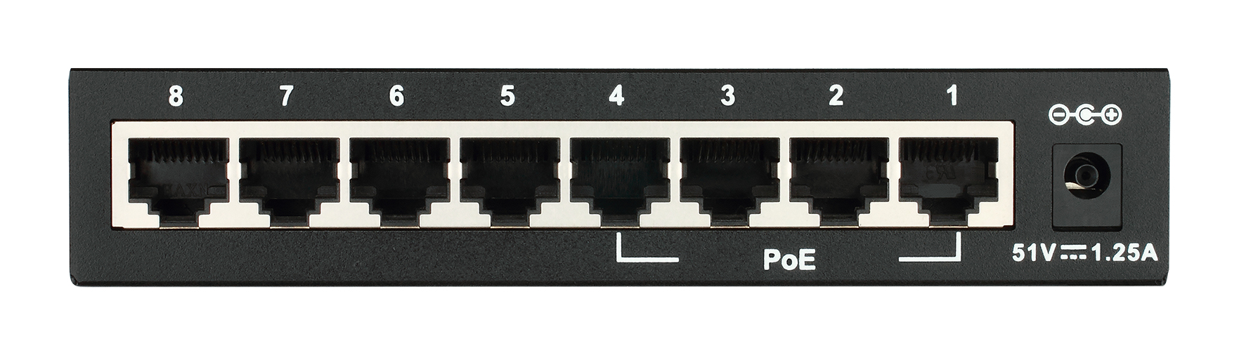 D-Link Switch DES-1008P Unmanaged, Desktop, 10/100 Mbps (RJ-45) ports quantity 8, PoE ports quantity 4, Power supply type Single