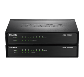 D-Link Switch DES-1008P Unmanaged, Desktop, 10/100 Mbps (RJ-45) ports quantity 8, PoE ports quantity 4, Power supply type Single