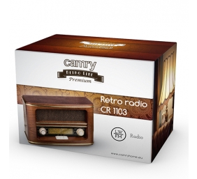 Camry Retro radio CR 11030 Wooden Brown, 1,5 W