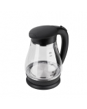 Adler | Kettle | AD 1274 | Standard | 2200 W | 1.7 L | Plastic/Glass | 360° rotational base | Black/ transparent