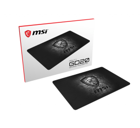 MSI AGILITY GD20 Mouse Pad, 320x220x5mm, Black | MSI | AGILITY GD20 | Gaming mouse pad | 320x220x5 mm | Black