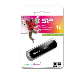 Silicon Power | 16GB LuxMini 322 | 16 GB | USB 2.0 | Black