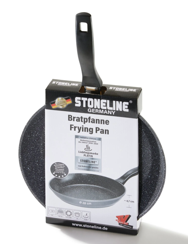 Stoneline Pan 7361 Frying Diameter 28 cm Suitable for induction hob Fixed handle Anthracite