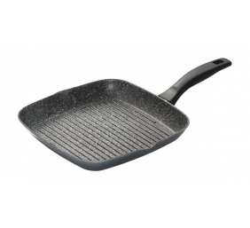 Stoneline 7907 Grill Pan, 28x28 cm, Suitable for all cookers including induction, Grey, Non-stick coating, Fixed handle