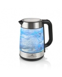 ETA ETA615390000 Standard kettle, Glass, Stainless steel/Black, 2200 W, 360° rotational base, 1.7 L