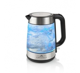 ETA | ETA615390000 | Standard kettle | 2200 W | 1.7 L | Glass | 360° rotational base | Stainless steel/Black