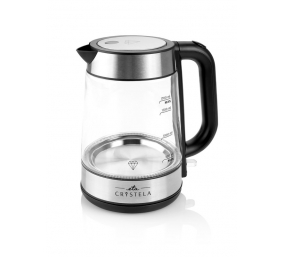 ETA | ETA615390000 | Standard kettle | 2200 W | 1.7 L | Glass | 360° rotational base | Stainless steel/Black