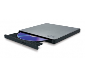 H.L Data Storage | Ultra Slim Portable DVD-Writer | GP57ES40 | Interface USB 2.0 | DVD±R/RW | CD read speed 24 x | CD write speed 24 x | Silver | Desktop/Notebook