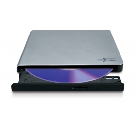 H.L Data Storage | Ultra Slim Portable DVD-Writer | GP57ES40 | Interface USB 2.0 | DVD±R/RW | CD read speed 24 x | CD write speed 24 x | Silver | Desktop/Notebook