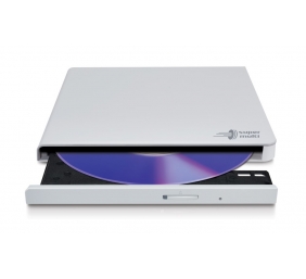 H.L Data Storage | Ultra Slim Portable DVD-Writer | GP57EW40 | Interface USB 2.0 | DVD±R/RW | CD read speed 24 x | CD write speed 24 x | White | Desktop/Notebook