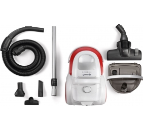 Gorenje | Vacuum cleaner | VCEB01GAWWF | With water filtration system | Wet suction | Power 800 W | Dust capacity 3 L | White/Red