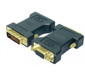 Logilink | DVI-I male Dual-Link (24+5 pin) > VGA female HD (15-pin) | Black | DVI -I | VGA