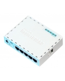 Mikrotik Wired Ethernet Router (No Wifi) RB750Gr3, hEX, Dual Core 880MHz CPU, 256MB RAM, 16 MB (MicroSD), 5xGigabit LAN, USB, PCB and Voltage temperature monitor, Beeper, IP20, Plastic Case, RouterOS L4 | Ethernet Router hEX | RB750Gr3 | No Wi-Fi | Mbit/s