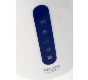 Adler | Kettles | AD 1234 | Standard kettle | 2200 W | 1.7 L | Plastic | 360° rotational base | White