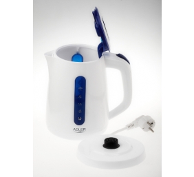 Adler | Kettles | AD 1234 | Standard kettle | 2200 W | 1.7 L | Plastic | 360° rotational base | White