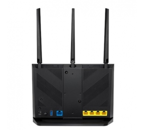 Asus Gaming Router  RT-AC65P 802.11ac, 450+1300 Mbit/s, 10/100/1000 Mbit/s, Ethernet LAN (RJ-45) ports 4, MU-MiMO Yes, Antenna type 3xExternal/1xInternal, USB ports quantity 1xUSB 3.1 Gen1, Parental Control, HD streaming and online gaming, ASUS QoS, AiRad