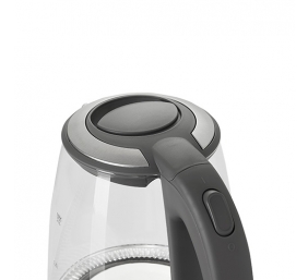 Adler | Kettle | AD 1286 | Standard | 2200 W | 2 L | Plastic/Glass | 360° rotational base | Grey/ transparent